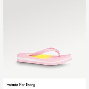 Louis Vuitton Arcade Flat Thong Flip Flop Sandal Rose Pink Size 39 EUC